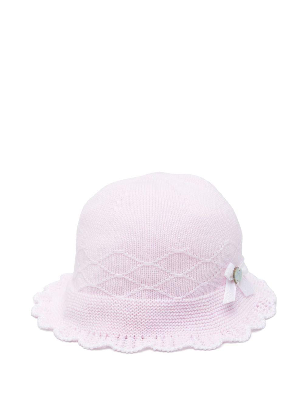 Cappello rosa in maglia neonata 040122698 3701H82 PAZ RODRIGUEZ KIDS 