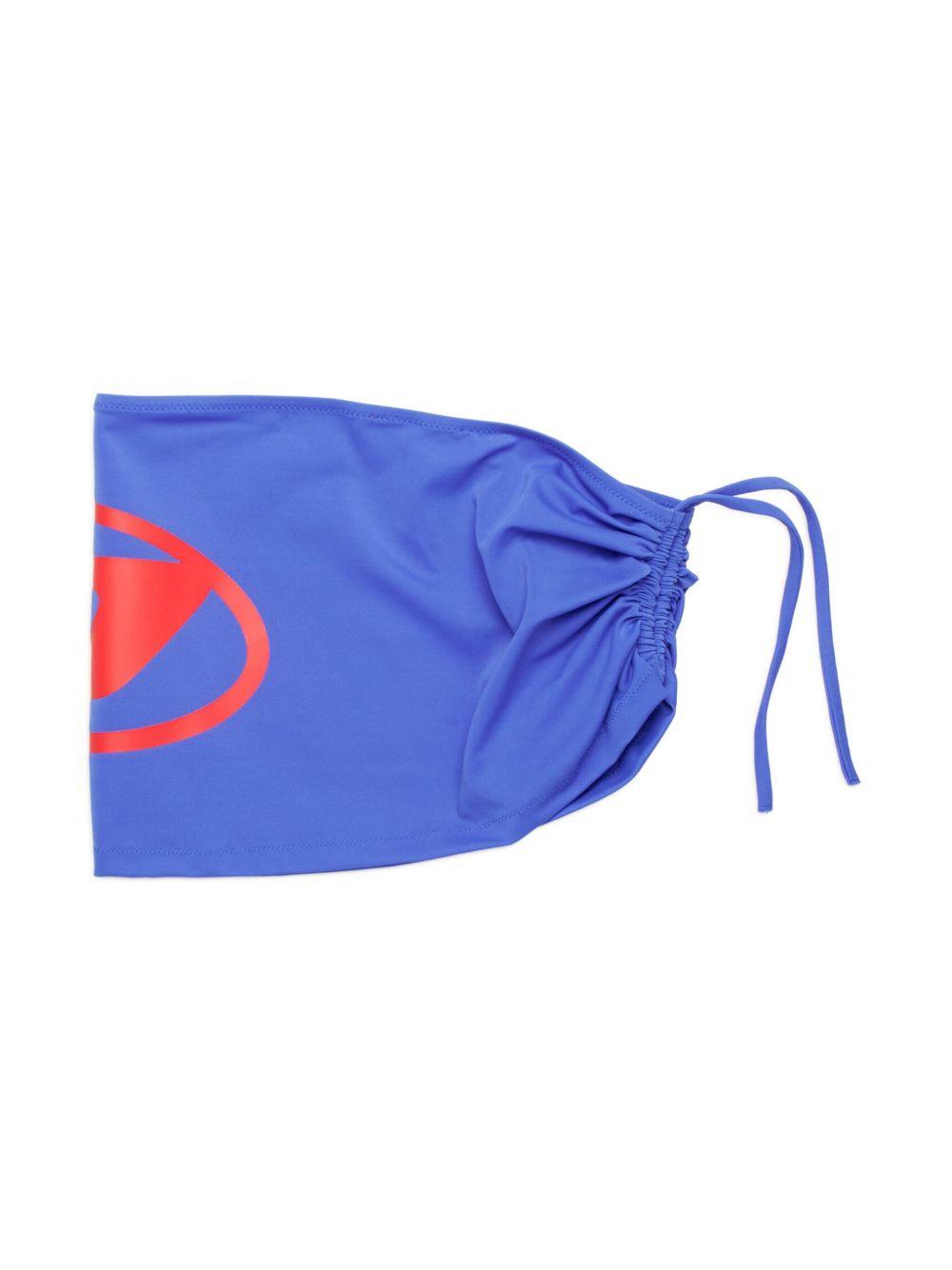 Sacca con copricostume top blu Oval-D