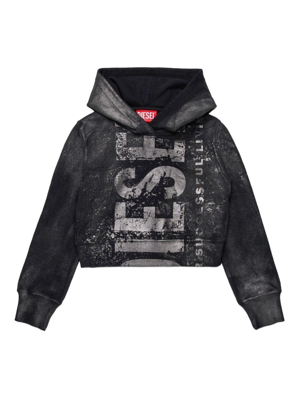 Felpa Slimp con Cappuccio J02376KYAZU K900 DIESEL KIDS 