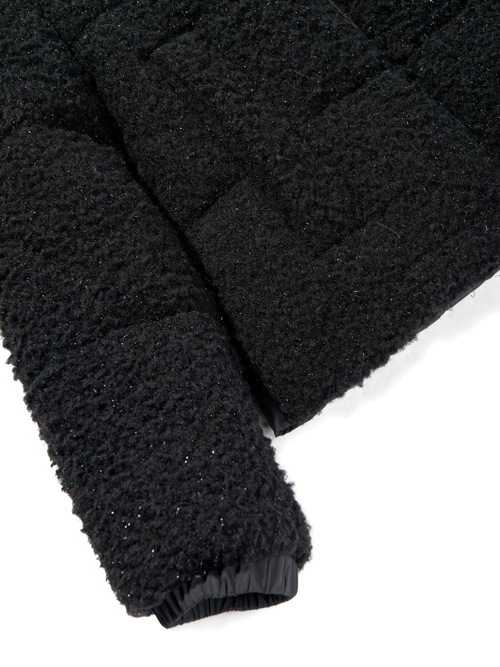 Giacca nera trapuntata con cappuccio K29541A0009389B68 999 MONCLER KIDS 