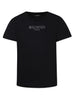 T-shirt nera logo ricamo