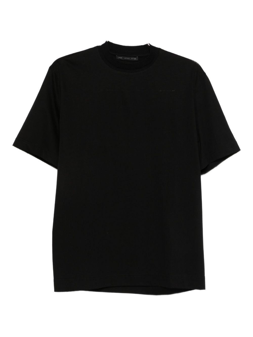 T-shirt nera in cotone L1TFW25266568 D001 LOW BRAND 