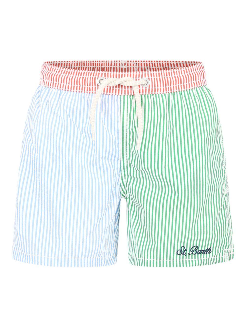 Costume patmos fantasia a righe color block