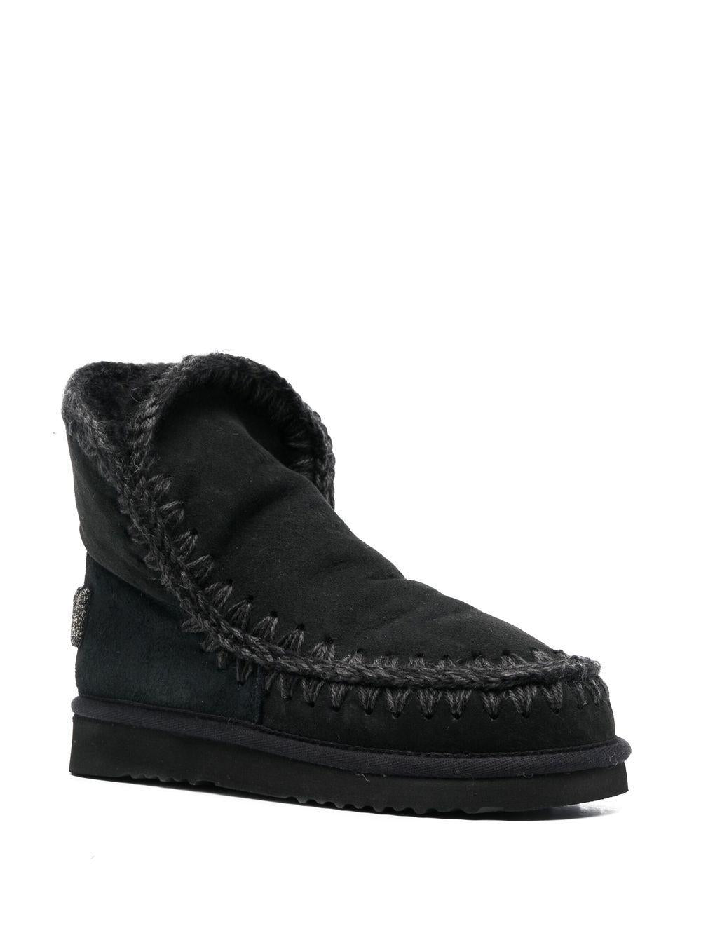 Stivaletti alla caviglia con logo glitter MUFW101050A BKBK MOU 