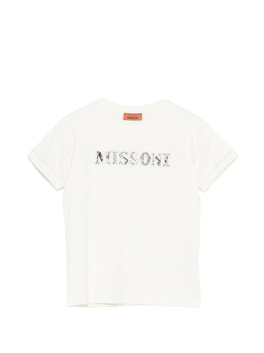 T-shirt con logo frontale MY8P51Z3672 102 MISSONI KIDS 