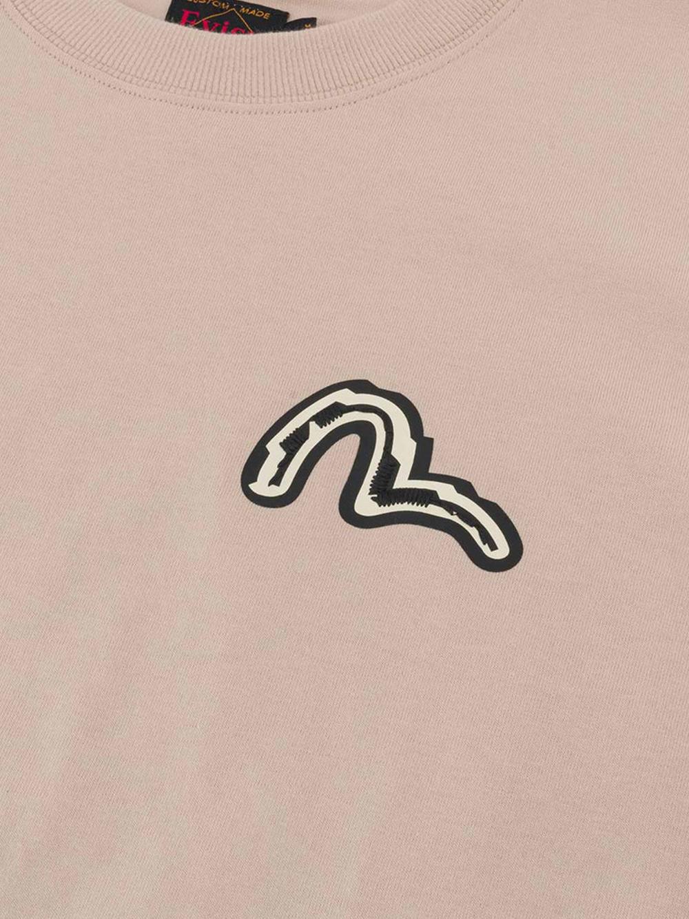 T-shirt Regular Fit con stampa Seagull e Daruma Totem