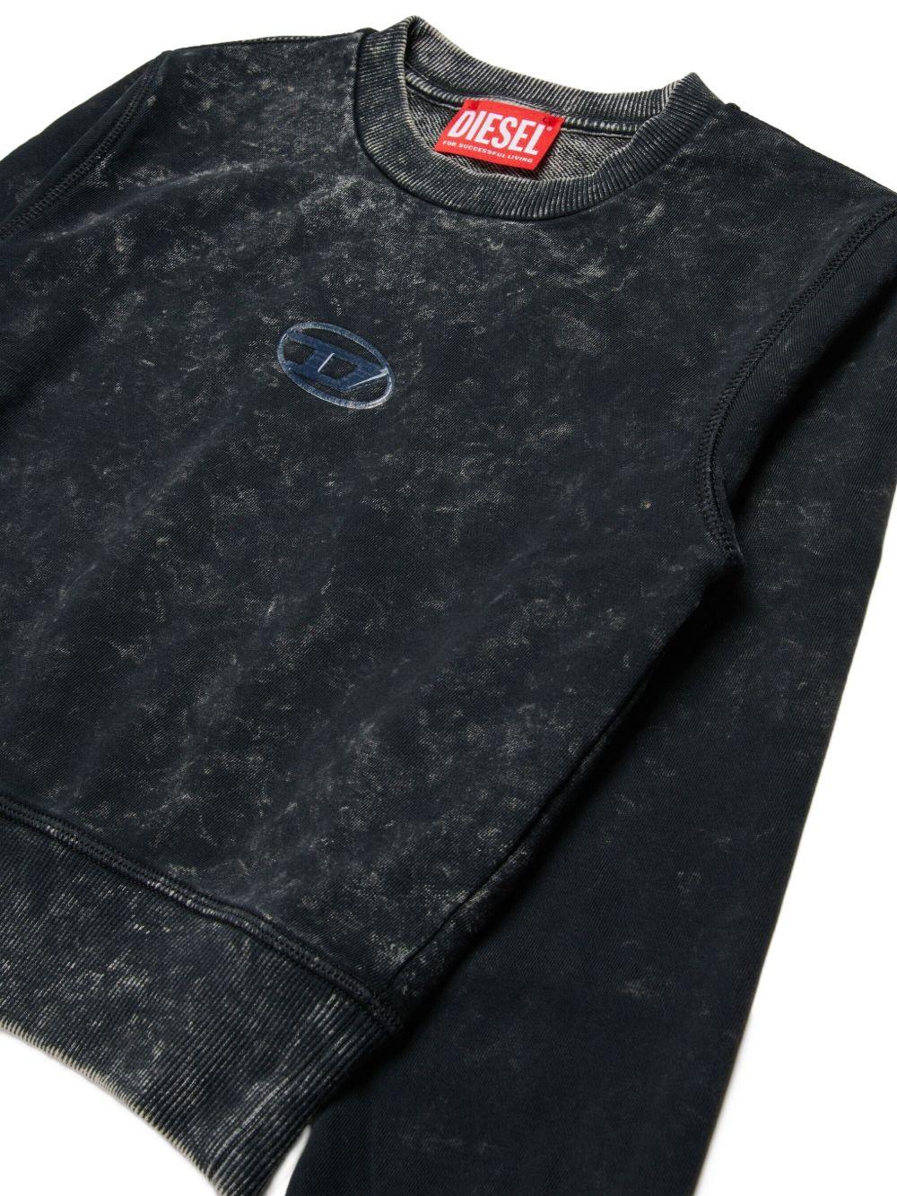 Felpa Slaccy con Logo Ricamato J02393KYAZ4 K900 DIESEL KIDS 