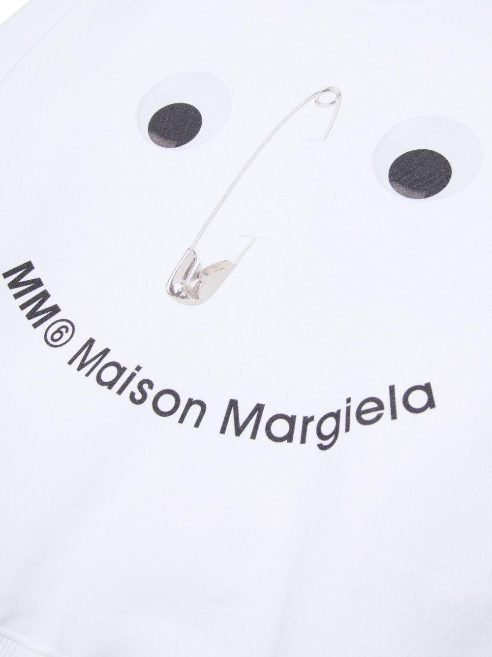 Felpa con stampa logo M60868MM04H M6100 MM6 MAISON MARGIELA KIDS 