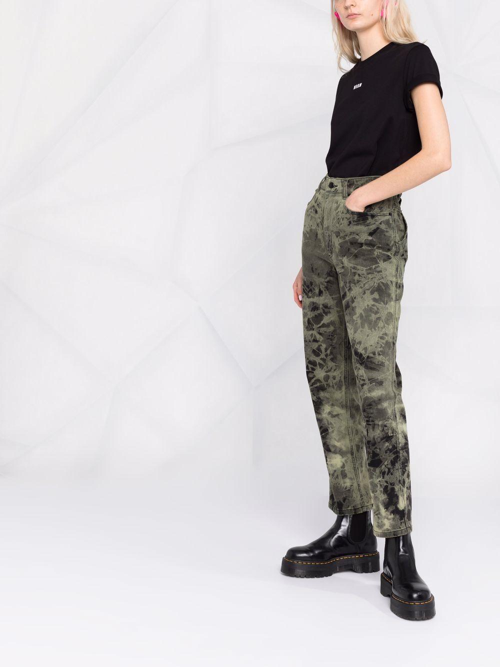 T-shirt nera a maniche corte con stampa logo 2000MDM500200002 99 MSGM 