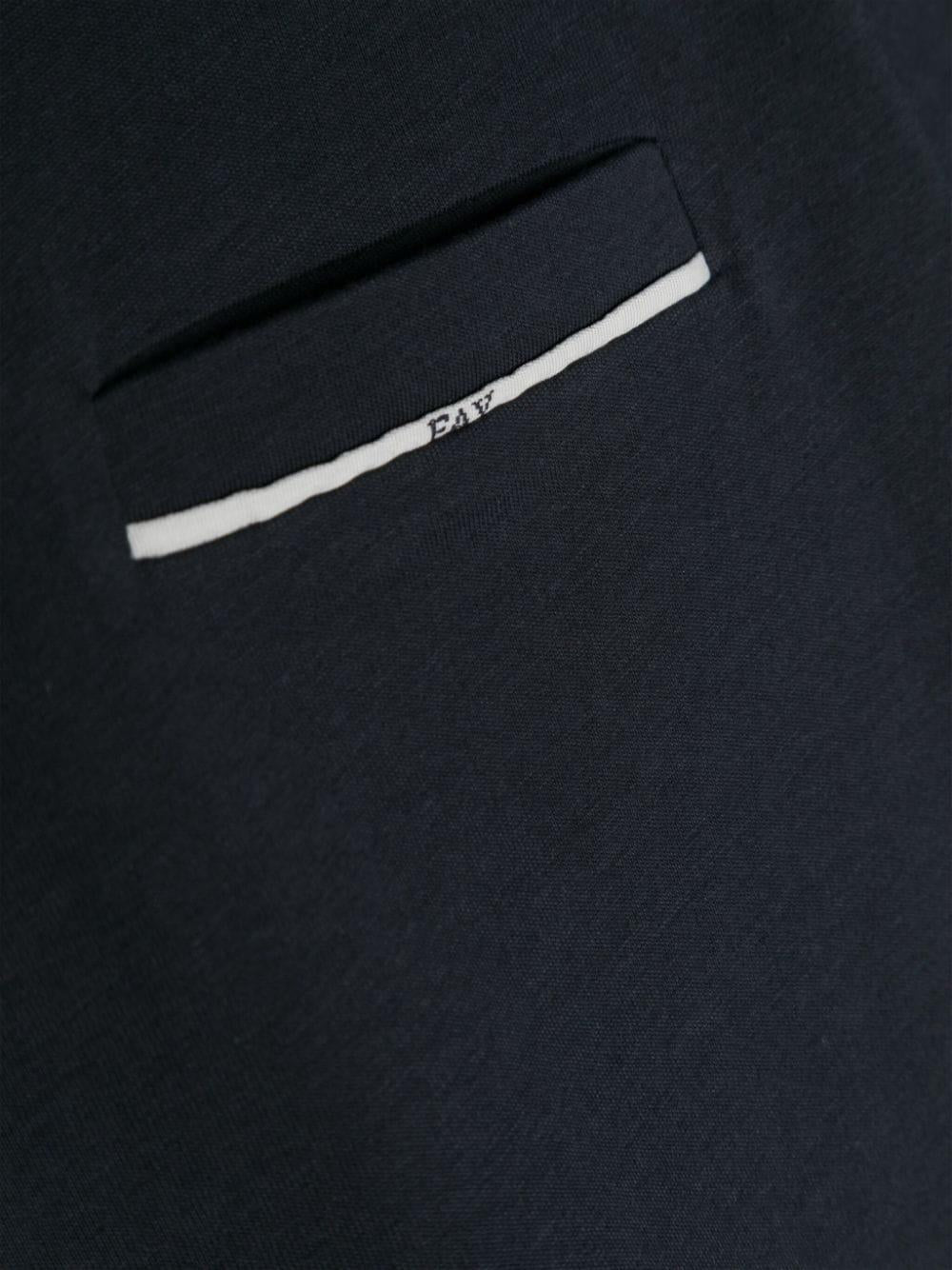 T-shirt blu taschino logato