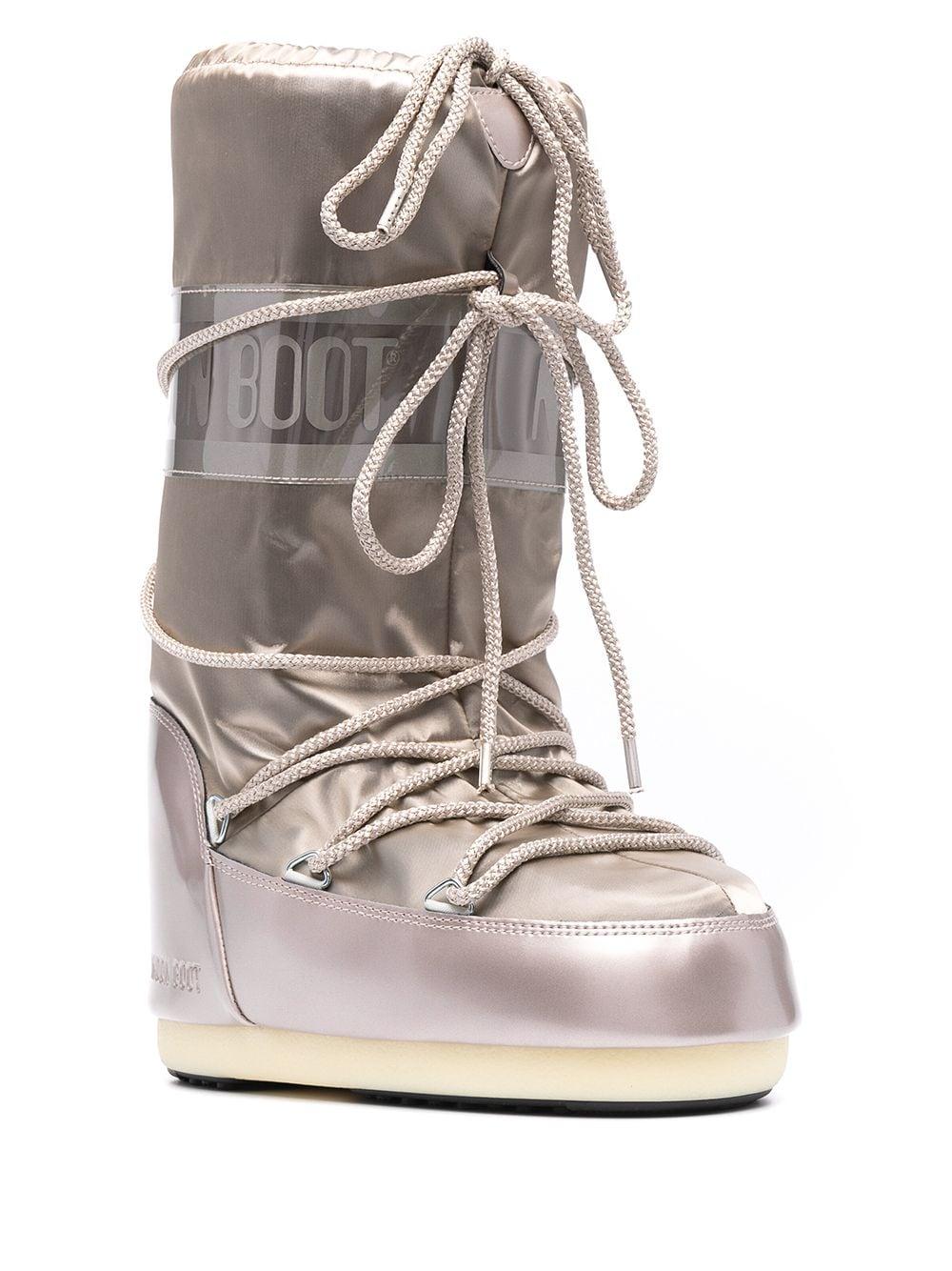 Stivale platino Icon Glance raso 14016800 001 MOON BOOT KIDS 