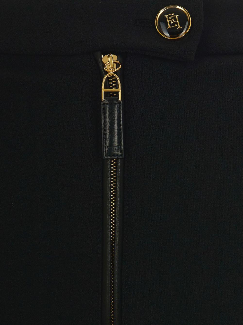 Pantaloni con Zip e Dettagli Oro PA10856E2 110 ELISABETTA FRANCHI 