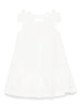 Abito bianco bretelle con fiocchi