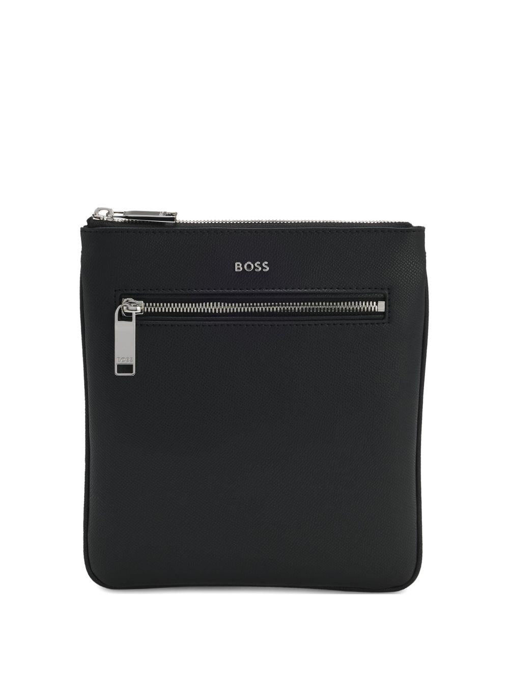 Borsa a tracolla con zip frontale 50558444 001 BOSS 