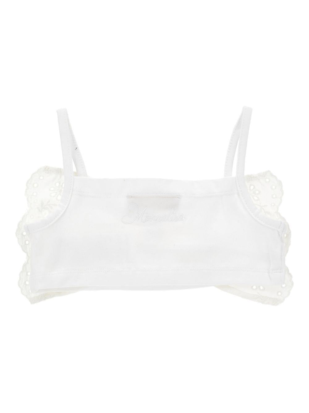 Top con fiocco e ricami 17G3027043 0099 MONNALISA KIDS 