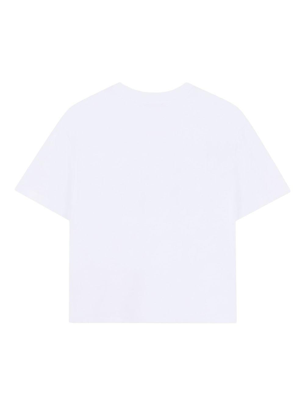 T-shirt in cotone con stampa sneakers N30359 10P LANVIN KIDS 