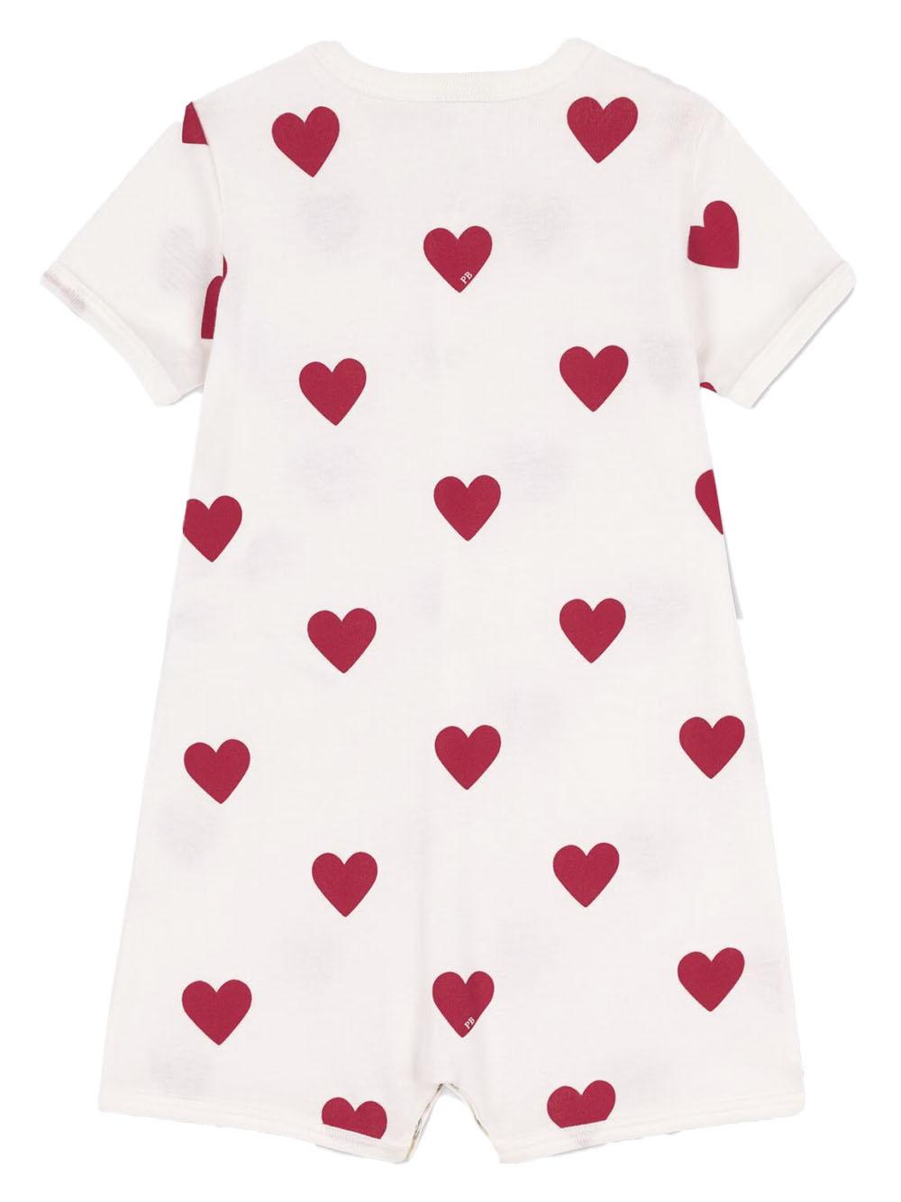 Tutina bianca con fantasia cuori A09HG 01 PETIT BATEAU KIDS 