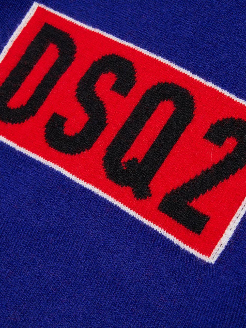 Maglione in Lana con Logo Intarsiato DQ3109D0AFF DQ861 DSQUARED KIDS 