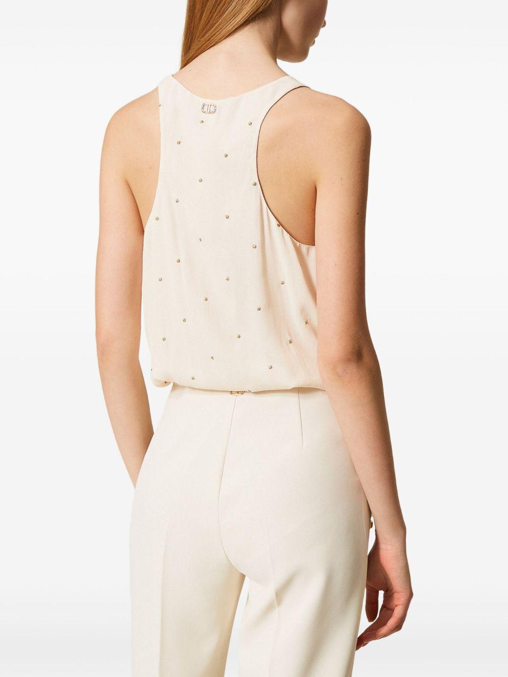 Canotta Bianca con Motivo a Pois 252TP2034 07222 TWINSET 