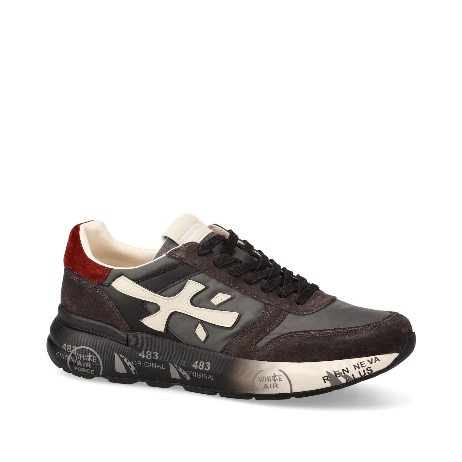 Sneakers Mick Nero con Dettagli Bianchi e Bordeaux MICK 7719 PREMIATA 