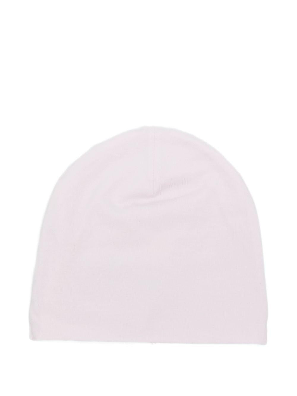 Berretto in cotone con ricamo logo E26016 ROSA NANAN KIDS 