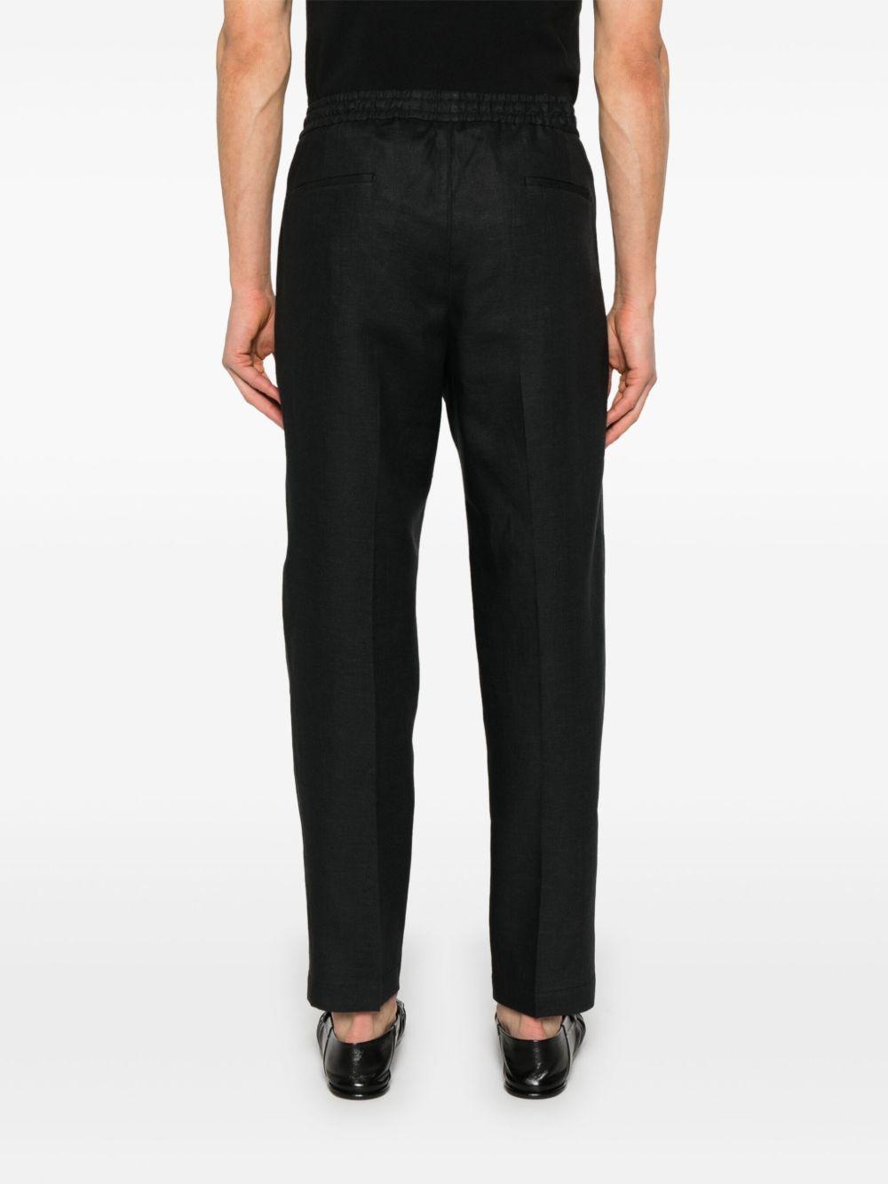 Pantalone Wimbledons nero lino WIMBLEDONS325118 00010 BRIGLIA 