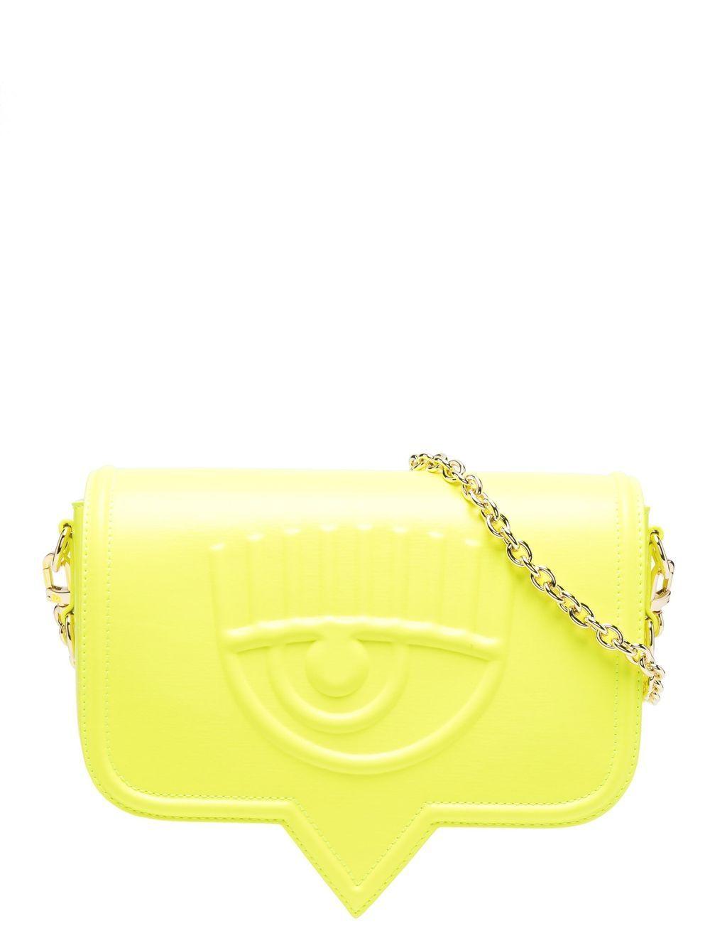 603 Borsa Giallo Fluo Grande Logo Occhio C/catena 72SB4BA6 ZS132 GIALLO CHIARA FERRAGNI 
