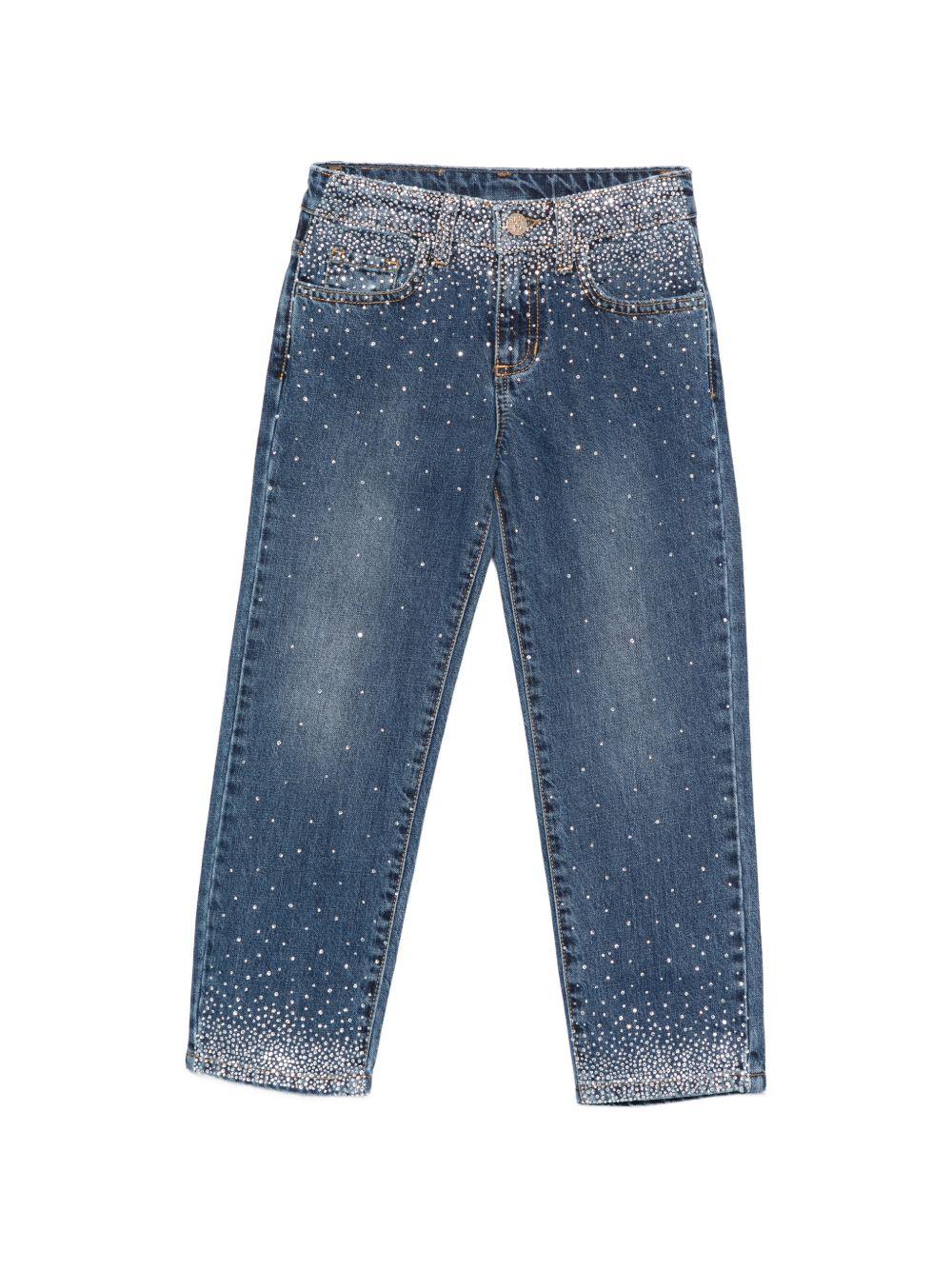 Jeans con strass e cristalli CGP26051JE DENIMBLUE ROBERTO CAVALLI  JUNIOR 