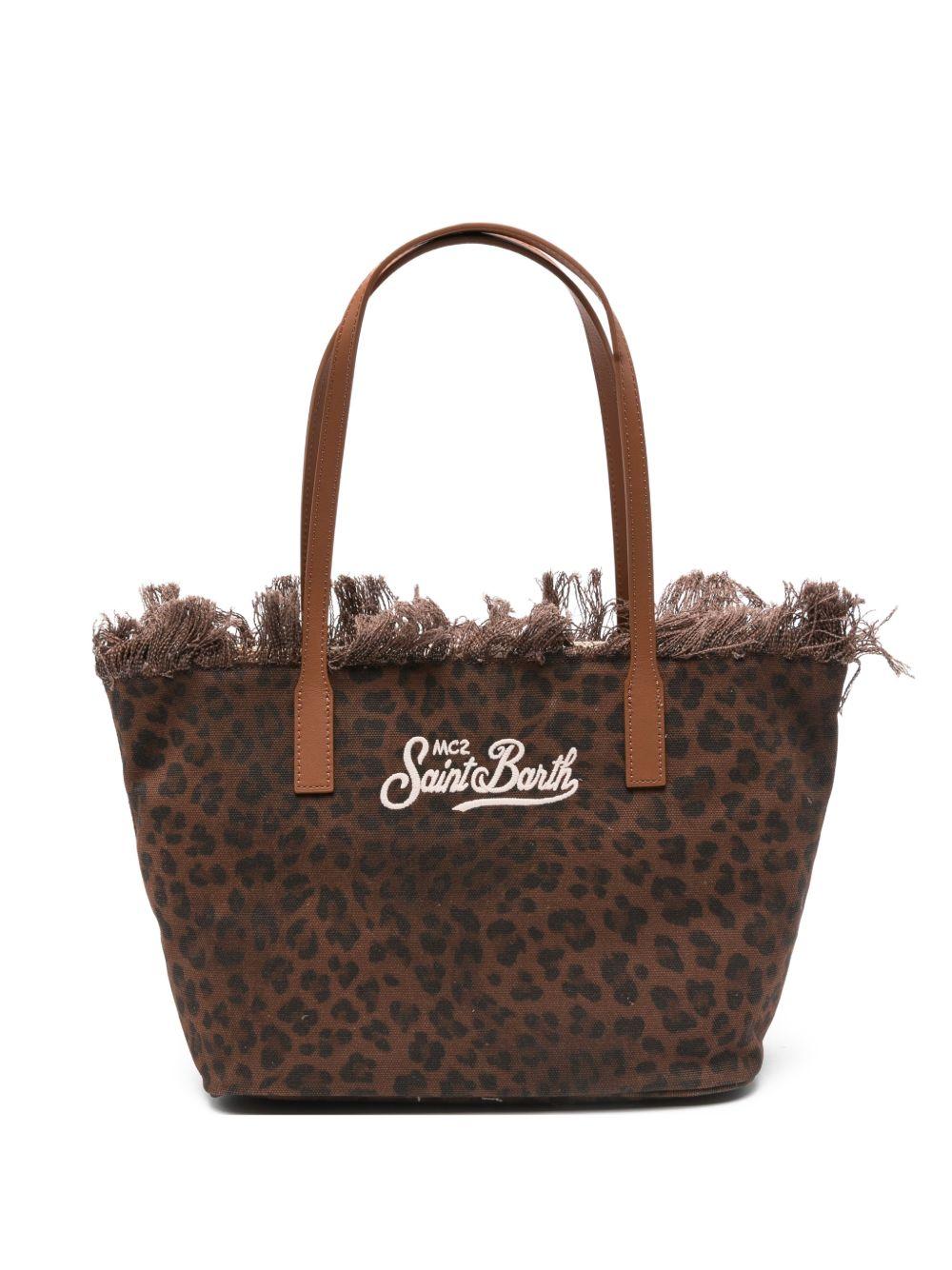 Borsa tote in denim con bordi sfrangiati CBMF001 00588L MC2 SAINT BARTH 