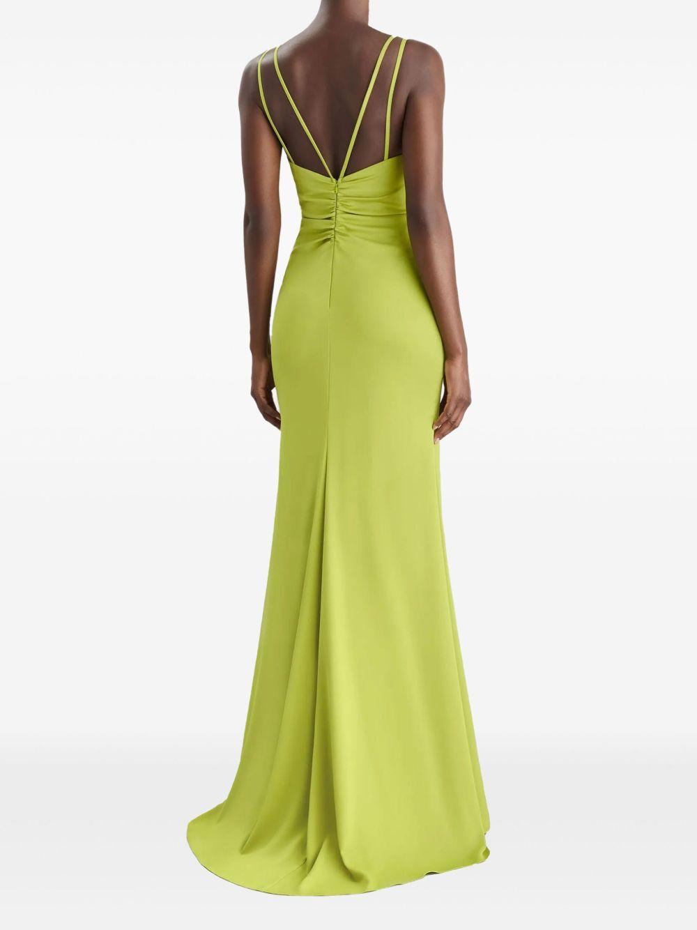 Abito Drape 2302 verde lime raso PE223AP2 499 PRONOVIAS PARTY EDIT 