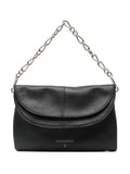 Borsa nera con tracolla a catena