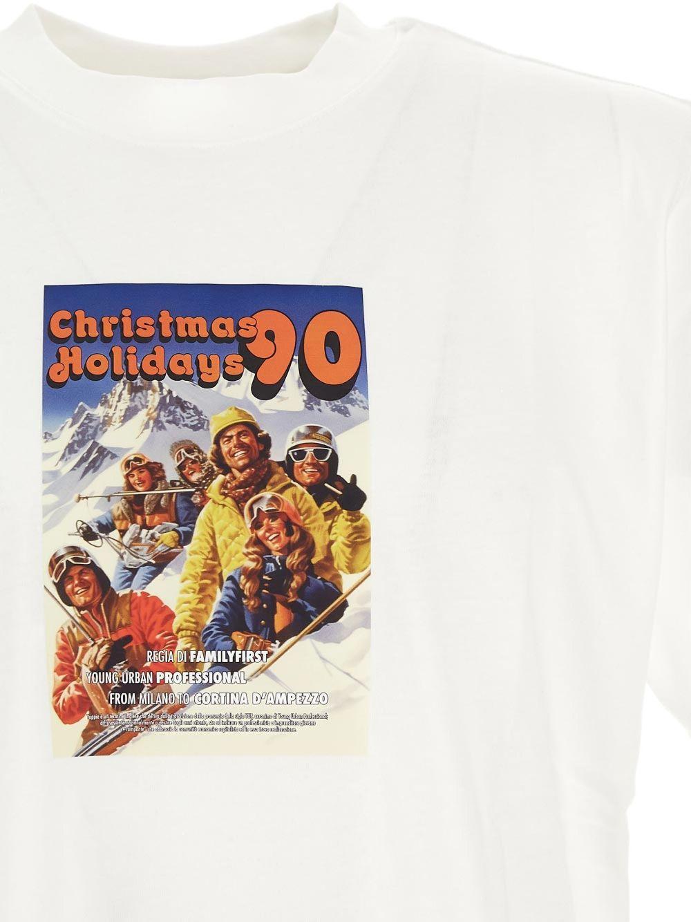 T-shirt Bianca con Stampa TF2408 WHITE FAMILY FIRST MILANO 