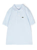 Polo celeste logo ricamo