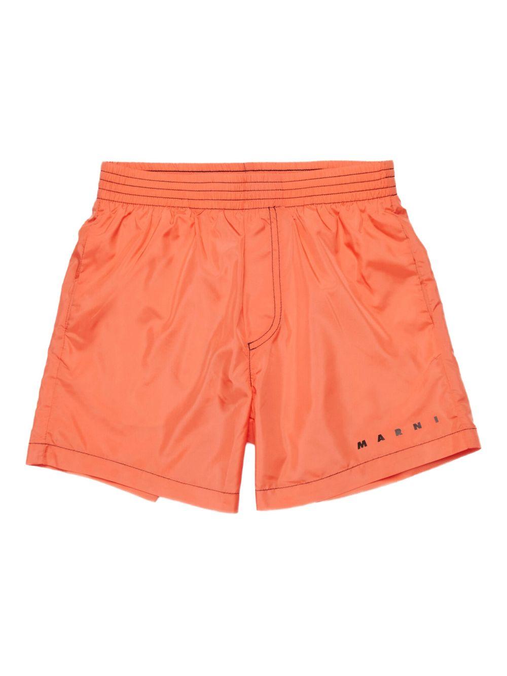 Shorts da mare in poliestere M01718M00SD 0M436 MARNI KIDS 