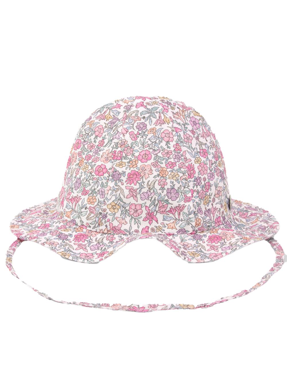 Cappello a pescatore con fantasia floreale all-over