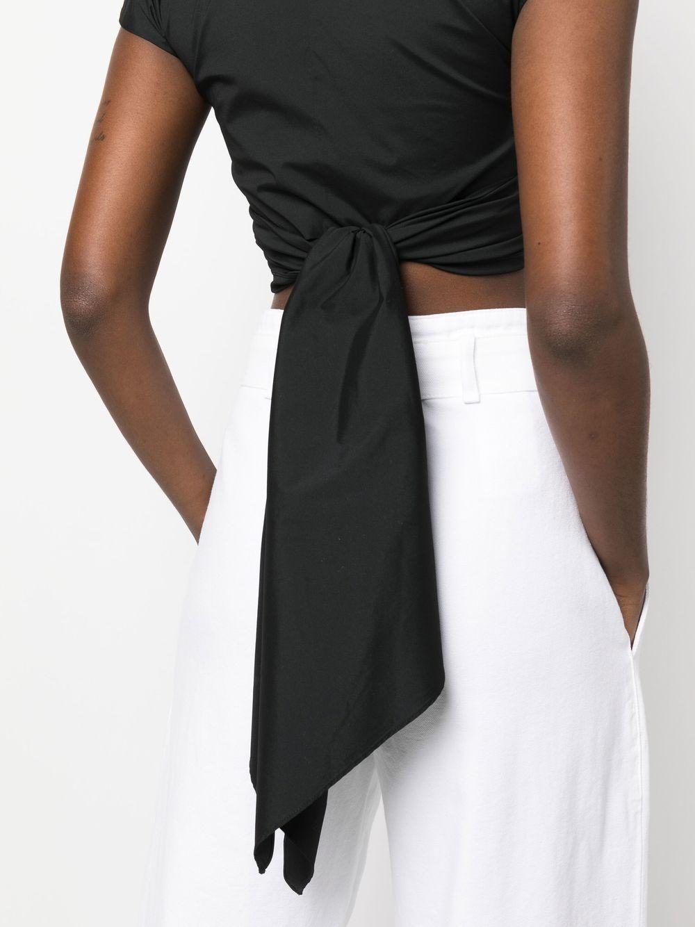 Top nero crop con fiocco A0204 0718 NERO PHILOSOPHY DONNA 