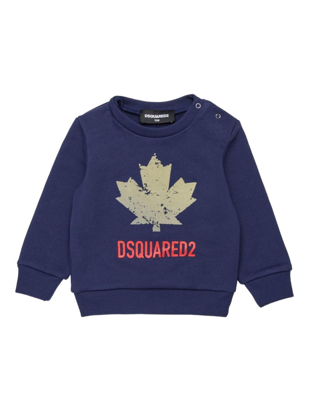 Felpa con Stampa Logo DQ3096D00ZF DQ864 DSQUARED KIDS 