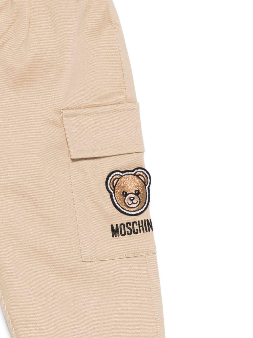 Pantaloni cargo con tasche applicate MUP05RLPA01 20829 MOSCHINO KIDS 