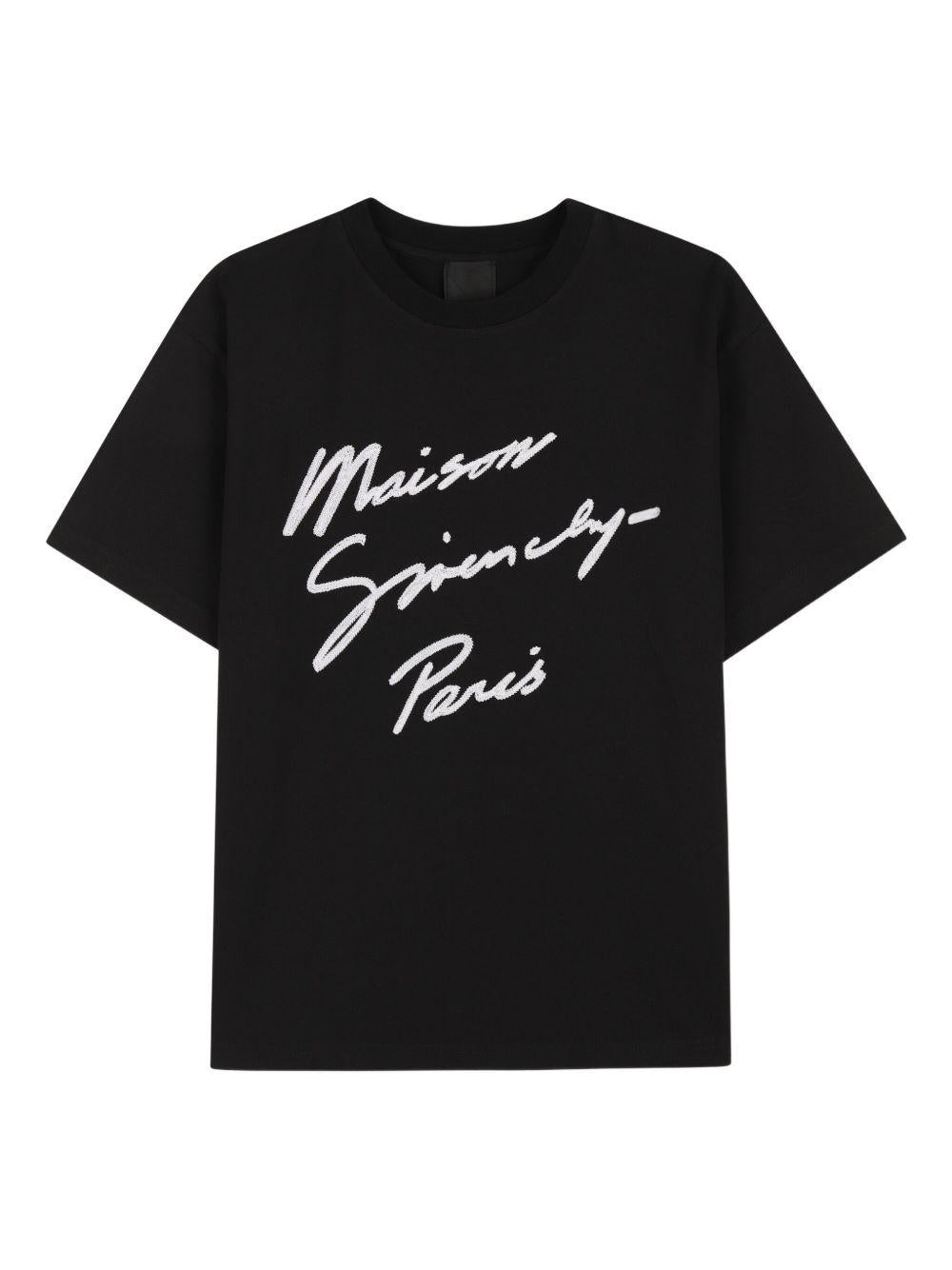 T-shirt in Cotone Biologico con Logo Frontale H30951 09B GIVENCHY KIDS 