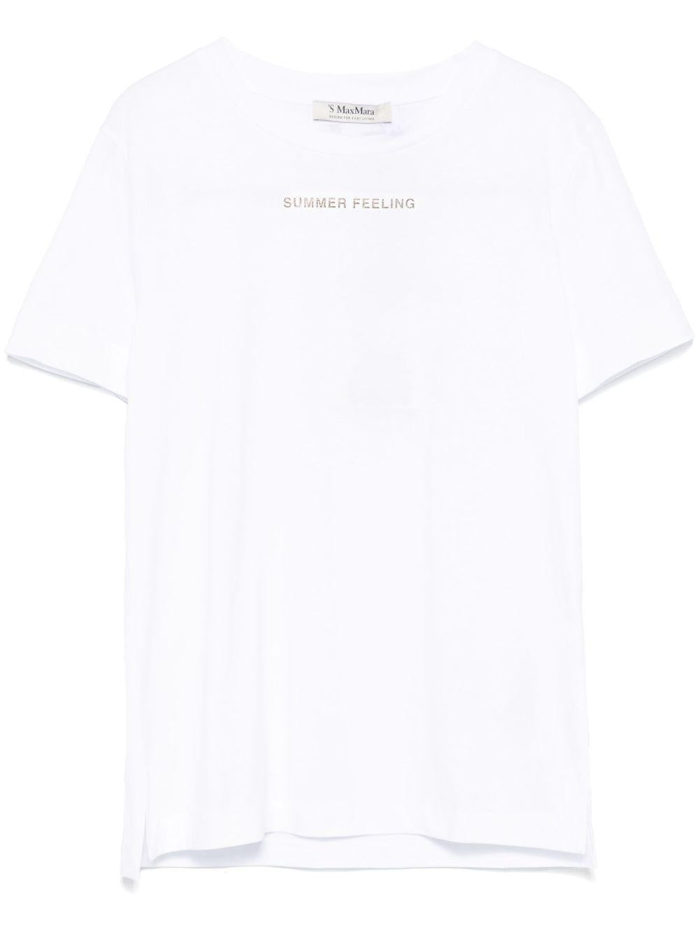 T-shirt bianca summer feeling 2519971033600 001 MAX MARA 'S 