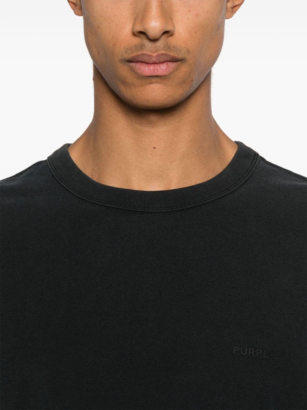 T-shirt Nera in Cotone P204 TJWB724 PURPLE BRAND 