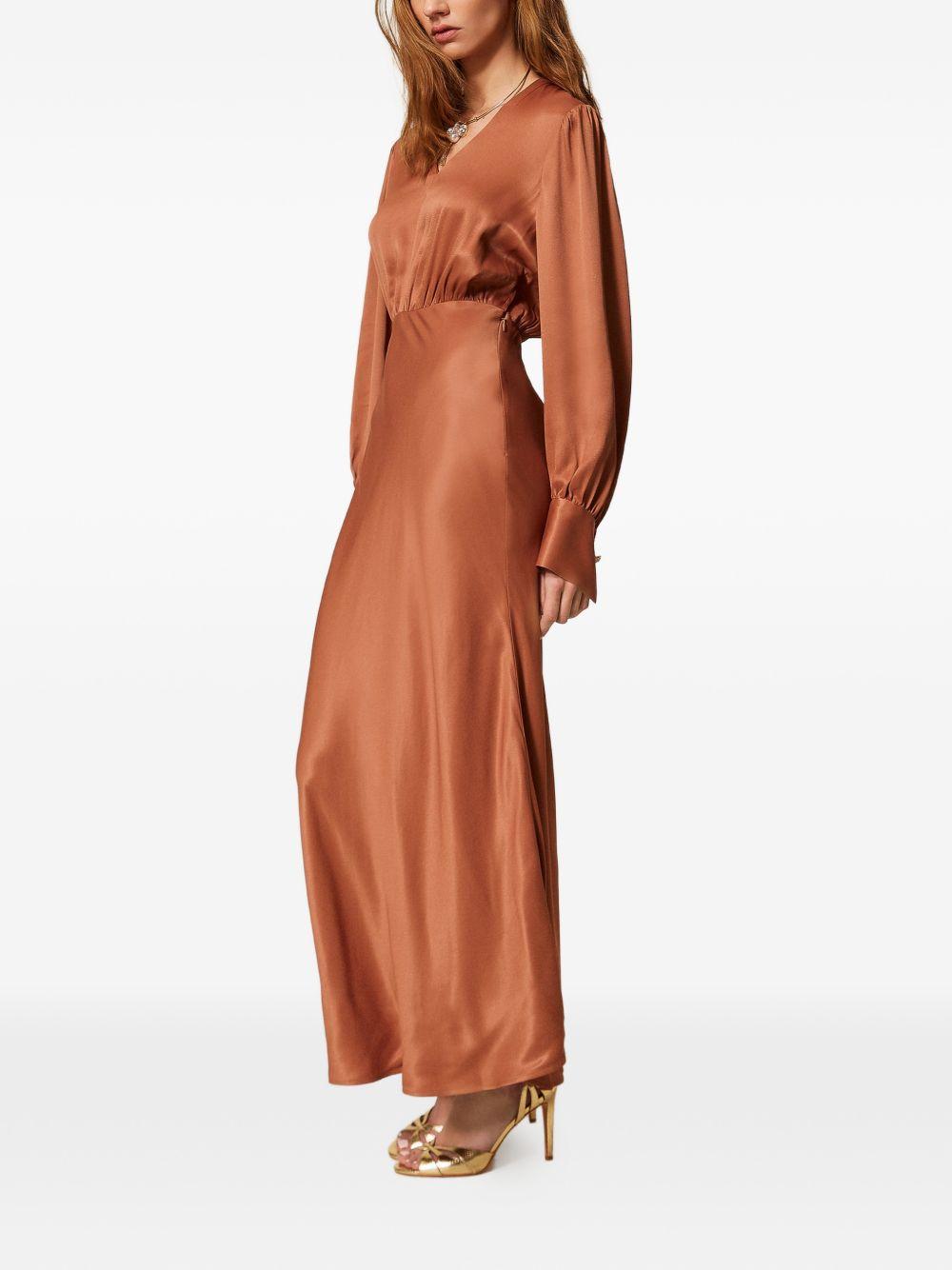 Abito maxi in viscosa scollo a V 261TP2761 13168 TWINSET 