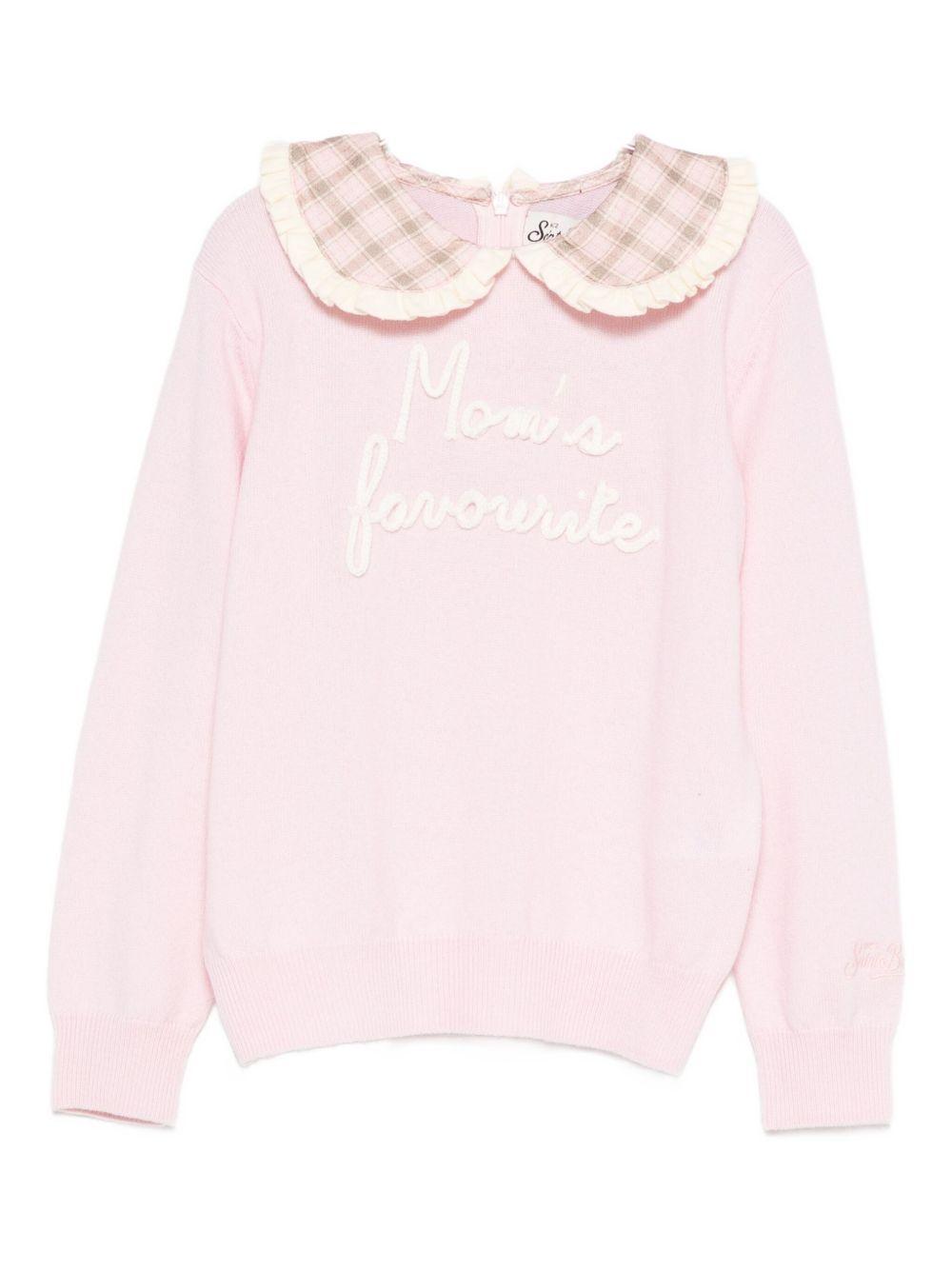 MC2 Bambini di San Barto Maglione Alba rosa chiaro con colletto arricciato ALB001 01769I MC2 SAINT BARTH KIDS 