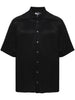 Camicia nera finish satain