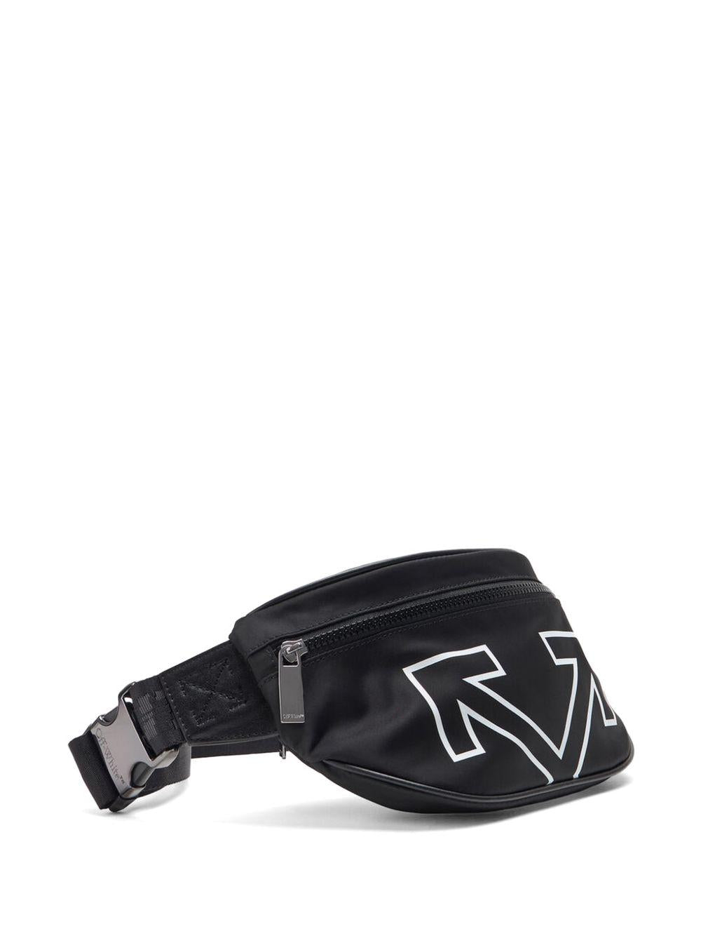 Marsupio in nylon con logo stampato OMNT001C99FAB001 1001 OFF WHITE 