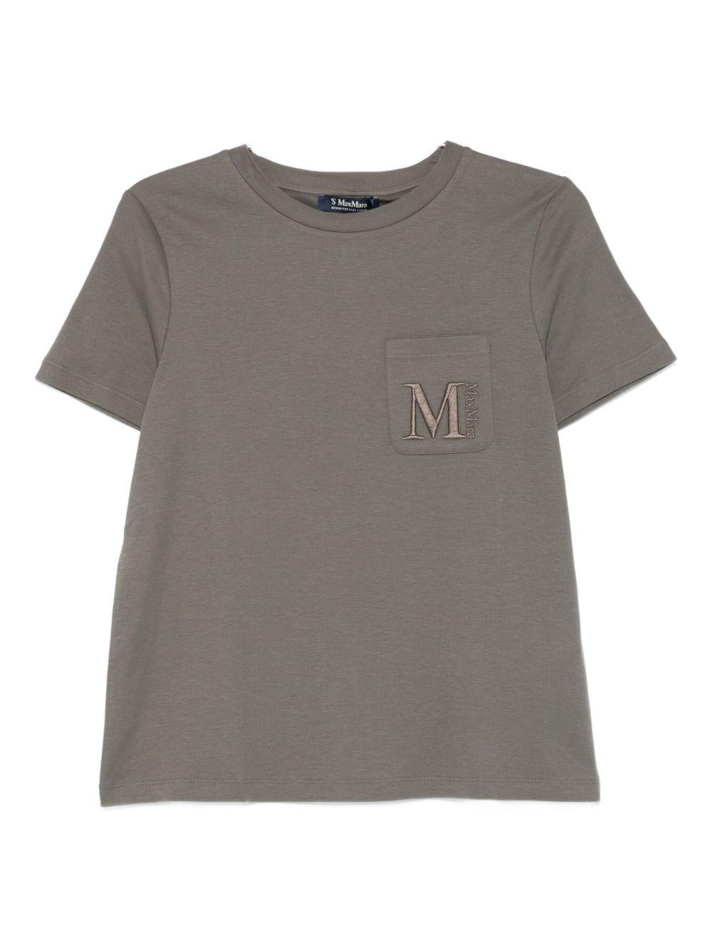T-shirt in cotone con tasca ricamata 2529976011600 004 MAX MARA 'S 