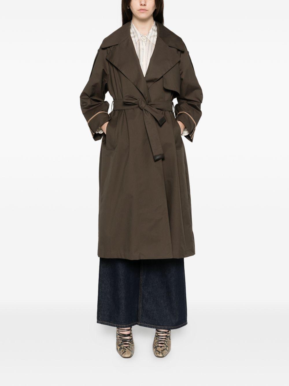 Trench in cotone con cintura 2619021014600 003 MAX MARA THE CUBE 