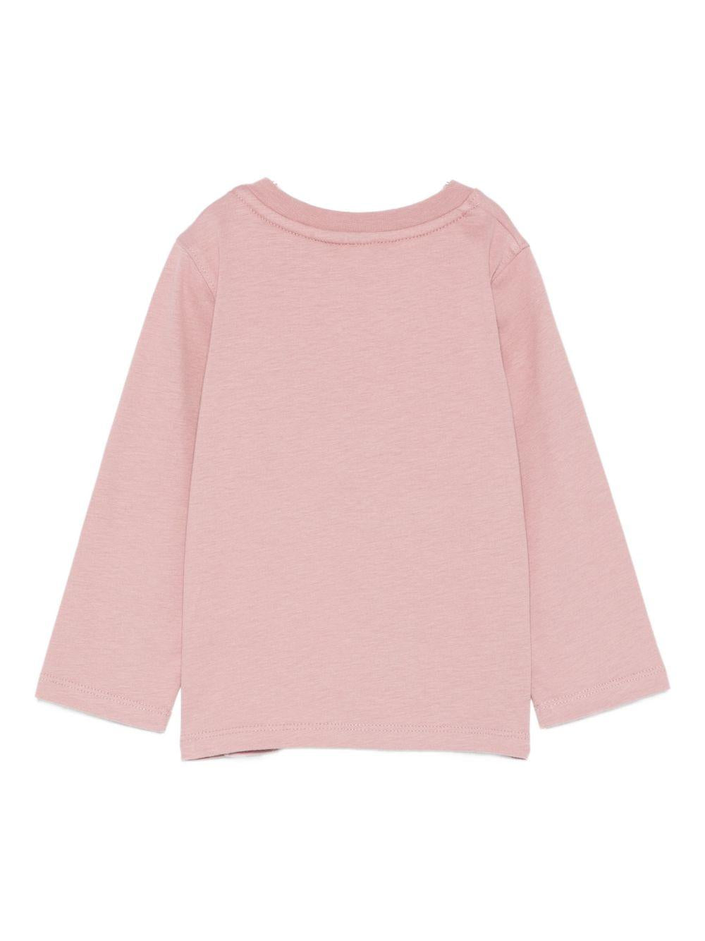 T-shirt rosa maniche lunghe con logo K6123WW WDV K-WAY KIDS 