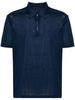 Polo blu con zip