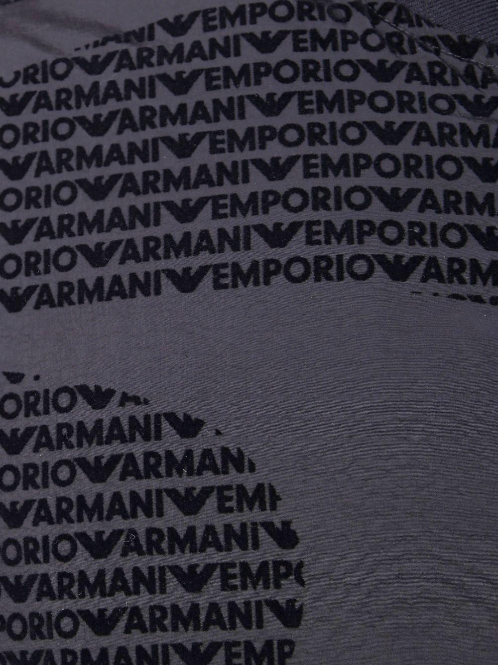 Giubbino bomber nero con stampa logo e chiusura a zip EM003783AF19870 FC252 EMPORIO ARMANI 